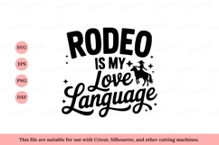 Rodeo love language cowboy horse silhouette Product Image 1