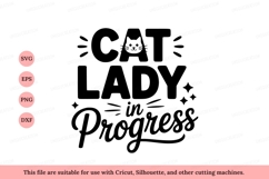Cat Lady Progress text lettering Product Image 1