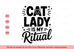 Cat lady ritual text black Product Image 1