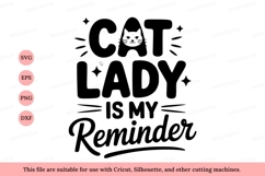 Cat Lady Reminder text typography Product Image 1