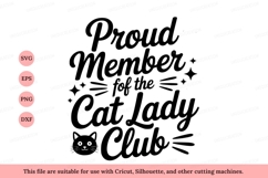 Proud Member Cat Lady Club image Product Image 1
