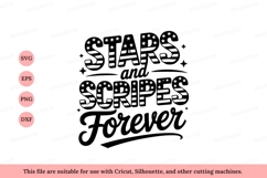 Stars Stripes Forever Text patriotic Product Image 1