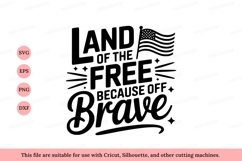 Land of the free because of brave america flag Product Image 1