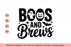 Boos and Brews Halloween Ghost Pumpkin Bat spooky Product Image 1