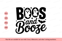 Spooky ghosts and bat with text halloween boos Product Image 1