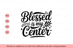 Blessed center quote calligraphy lettering Product Image 1