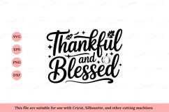 Thankful blessed autumn sentiment fall gratitude Product Image 1