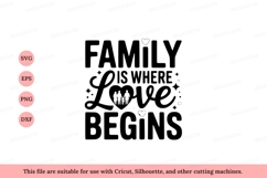 Family Love Begins Black heart people Product Image 1