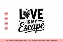 Love heart escape text lettering Product Image 1