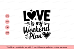 Love heart weekend plan black Product Image 1
