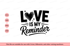 Love reminder heart graphic text Product Image 1