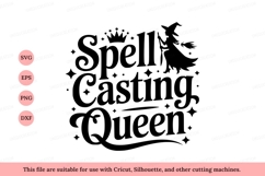 Witchy spell casting queen crown broom image Product Image 1