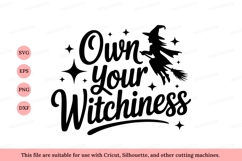 Witch flying text broom Product Image 1