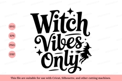 Witch vibes only text halloween magic Product Image 1