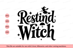 Resting witch flying silhouette halloween broom Product Image 1