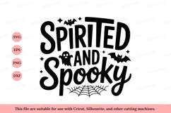 Spirited spooky text with halloween elements ghost Product Image 1