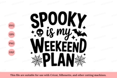 Spooky weekend plan skull bat halloween spiderweb Product Image 1