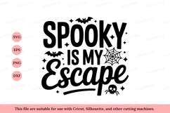 Spooky escape text design halloween Product Image 1