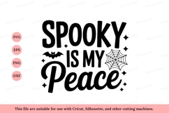 Spooky peace bat spiderweb halloween text Product Image 1