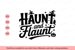 Haunt and Flaunt Halloween text lettering spooky Product Image 1