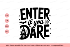 Halloween text spooky house bat spiderweb dare enter Product Image 1