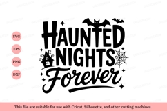 Haunted nights forever text design halloween Product Image 1