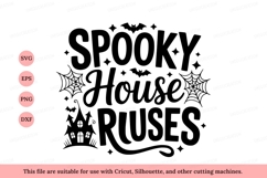 Spooky house bats webs halloween Product Image 1