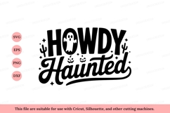 Howdy Haunted Ghost Pumpkin Cactus halloween spooky Product Image 1