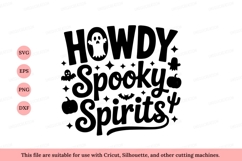 Howdy spooky spirits greeting halloween ghost Product Image 1