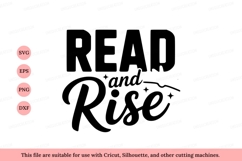 Read and Rise Inspirational Typography text quote Product Image 1