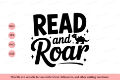Read roar dinosaur text black Product Image 1