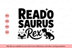 Readosaurus Rex Dinosaur Book reading cute Product Image 1