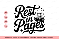 Skeleton reading book rest in pages image Product Image 1