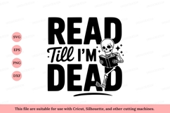 Skeleton reading book till dead text Product Image 1