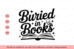 Buried in Books Skeleton Skull reading literature Product Image 1