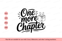 Cute cat reads book one more chapter reading Product Image 1
