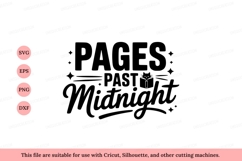 Reading cat book midnight pages image Product Image 1