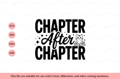 Chapter after chapter cat reading book image Product Image 1