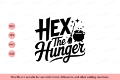 Hex the hunger witchy cauldron broom image Product Image 1