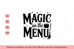 Magic on the menu cauldron broom halloween Product Image 1