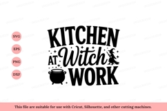 Kitchen witch at work cauldron broom Product Image 1