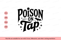 Poison on tap skull bat halloween Product Image 1