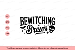 Bewitching Brews Skull Bat Stars halloween spooky Product Image 1