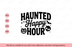 Haunted happy hour text design halloween spooky Product Image 1