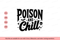 Poison and chill Halloween theme skull Product Image 1