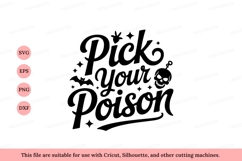 Pick your poison spooky text halloween Product Image 1