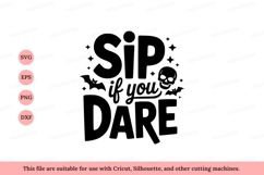 Sip if you dare spooky Halloween skull Product Image 1