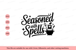 Seasoned with spells witch cooking cauldron Halloween Product Image 1