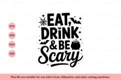 Eat drink be scary text halloween Product Image 1