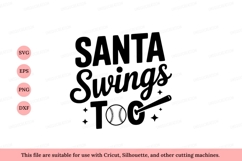 Santa Swings Baseball Bat image Product Image 1